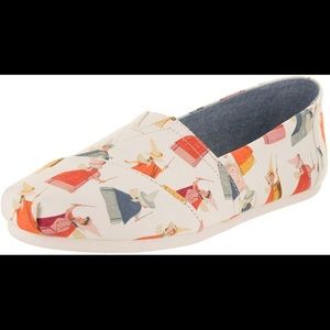 TOMS x DISNEY Sleeping Beauty women’s slip-ons.